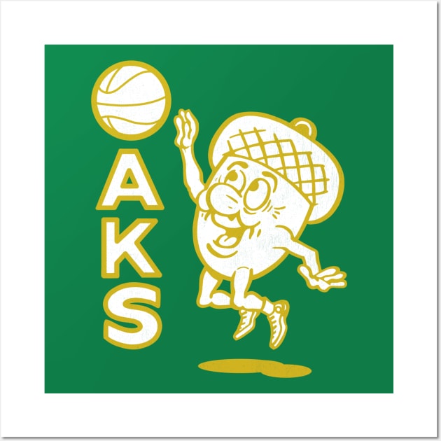 Defunct Oakland Oaks Basketball Wall Art by LocalZonly